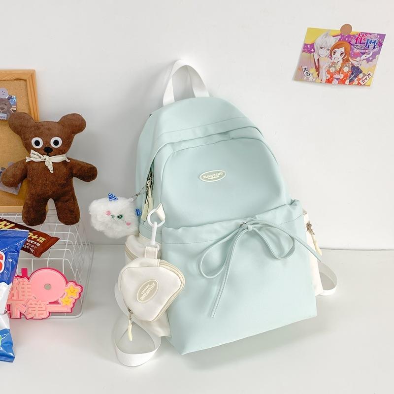 Mochila Escolar Fresca para Menina Fofa Mochila Versátil para Viagem para Estudantes do Ensino Fundamental e Médio de Campus Japonês