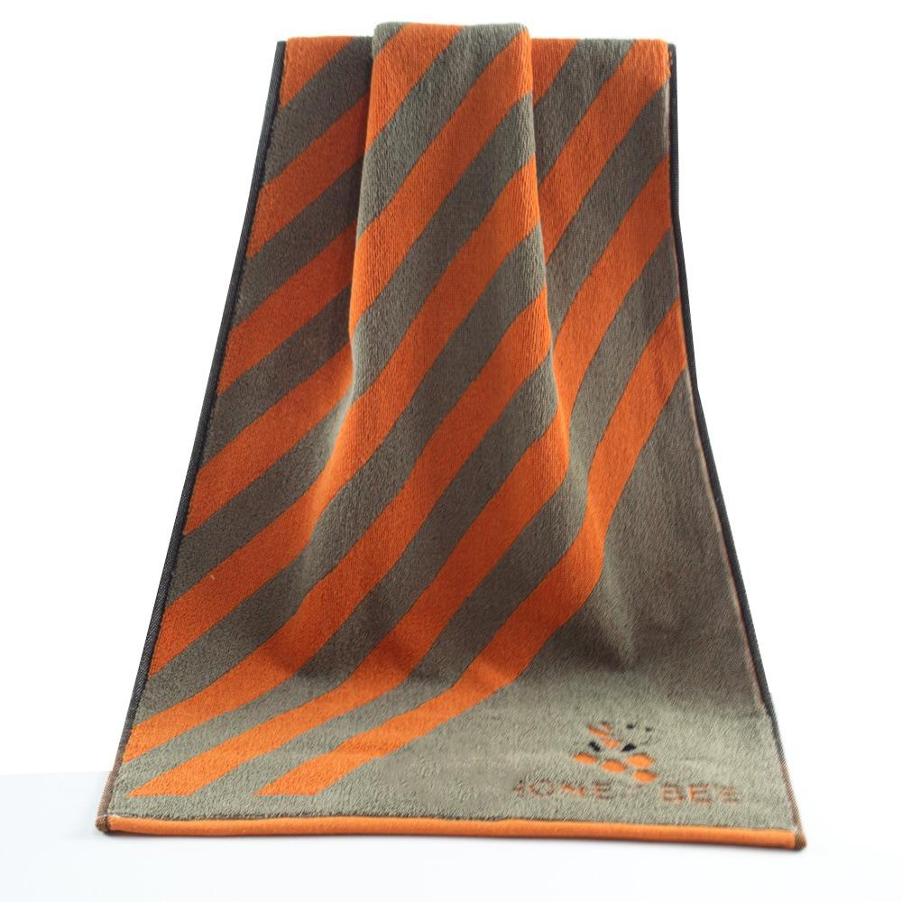 

Пляжное полотенце 35x75 см, цветное полосатое банное полотенце, утолщенное, роскошное, впитывающее воду, мягкое хлопковое полотенце для лица, детское оранжевый