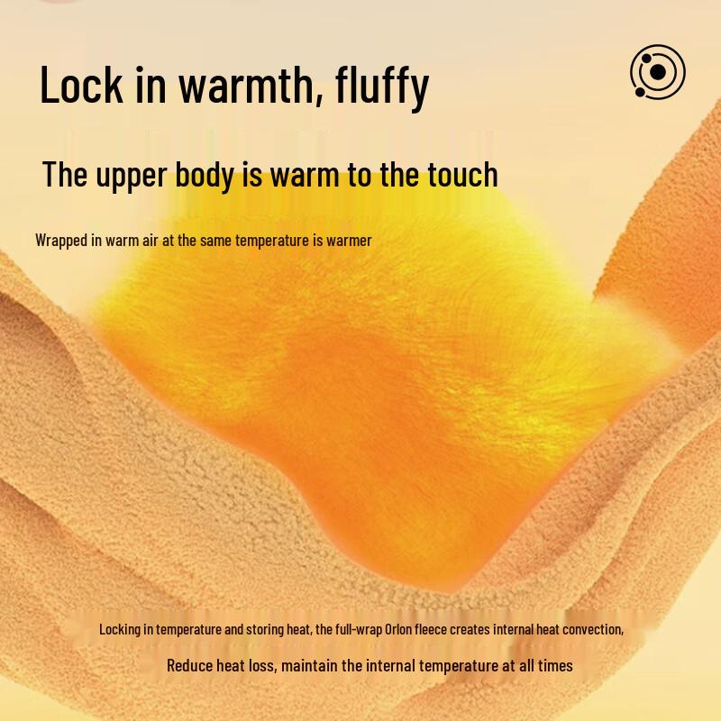 MINISO Men's Fleece-Lined Crew Neck Long Sleeve T-Shirt