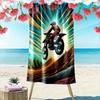 Serviette de plage vibes aventure motocross palpitantes, séchage rapide, adaptée aux voyages, aux sports de plein air, au jogging, à la plage et à la natation, cadeau