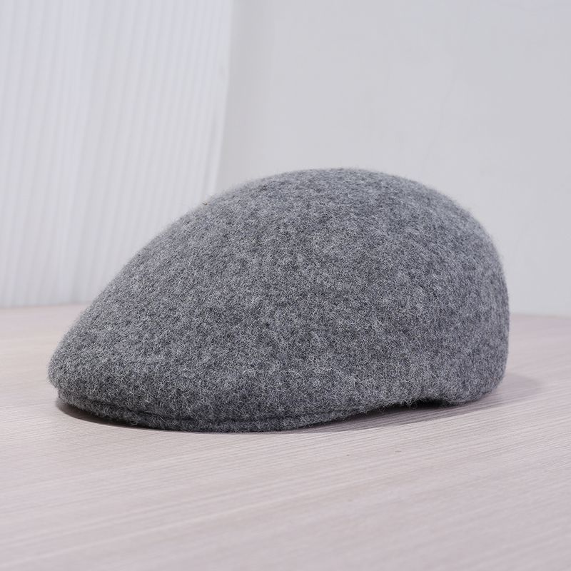 Women's Wool Newsboy Cap for Winter, British Retro Style & Korean Fashion, Warm Beret-inspired Peaked Hat