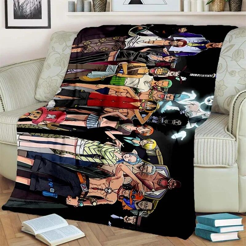 Japanese Anime One P-Piece Lightweight Flannel Blanket,Multi-purpose Holiday Gift Blanket Warm And Soft Blankets All Seasons