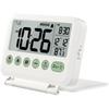 Mini Alarm Clock Electronic LCD Digital Travel Alarm Clock with Thermometer Snooze Calendar 12/24H Alarm Clock Desktop Clock