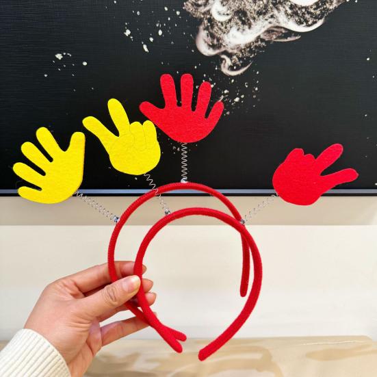 Kids Headband Non-Slip Base Stable Fit Spring Design Mark Flower Hand Decor Hair Hoop