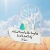 Friendship Gift for Women & Men - "A Good Friend Is Like Seaglass" Plaque, with Snowflake & Tree Design Suitable for Desk, Shelf, Office Decor - Th