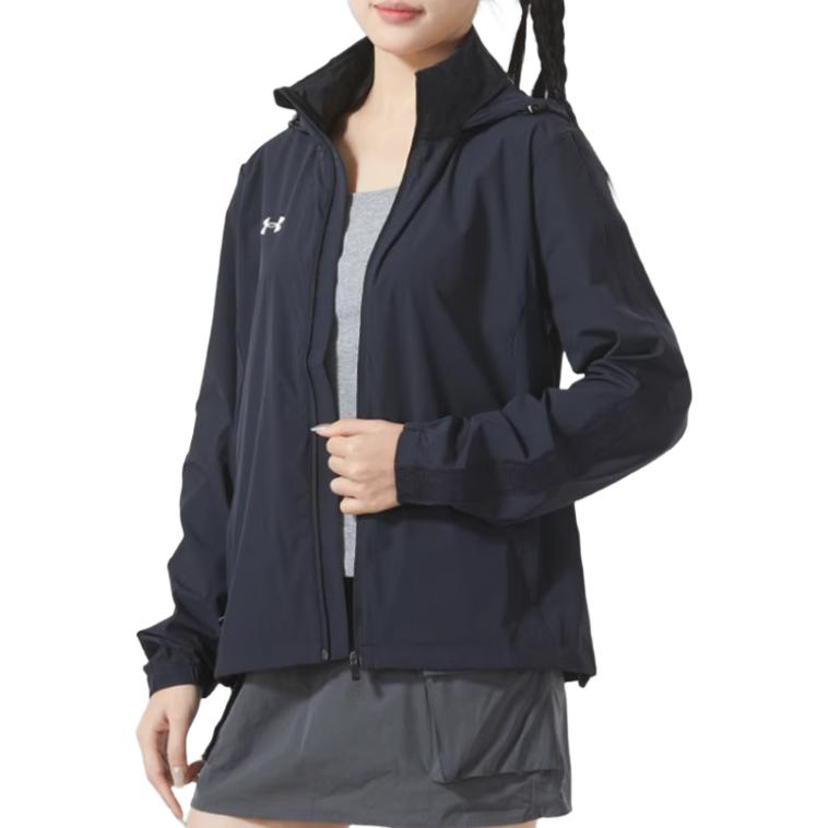 Under Armour Logo Training Running Sports Hoodie Jacket Women Jacket Black 22500411-001