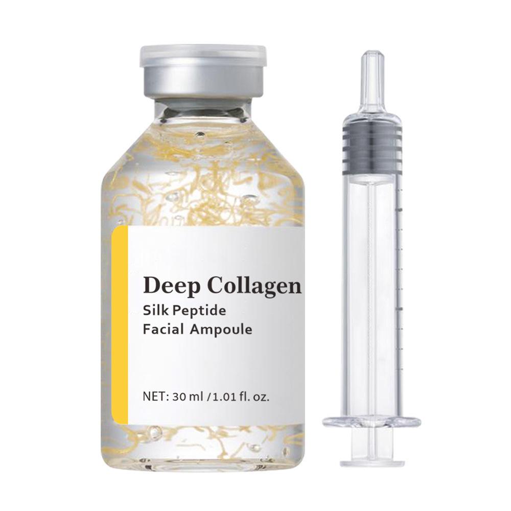 Deep Collagen Peptide Serum Ampoule Moisturizing Facial Serum with Peptides for Firming, Anti-Aging, Wrinkle Reduction, Gentle Skin Repair 30ml