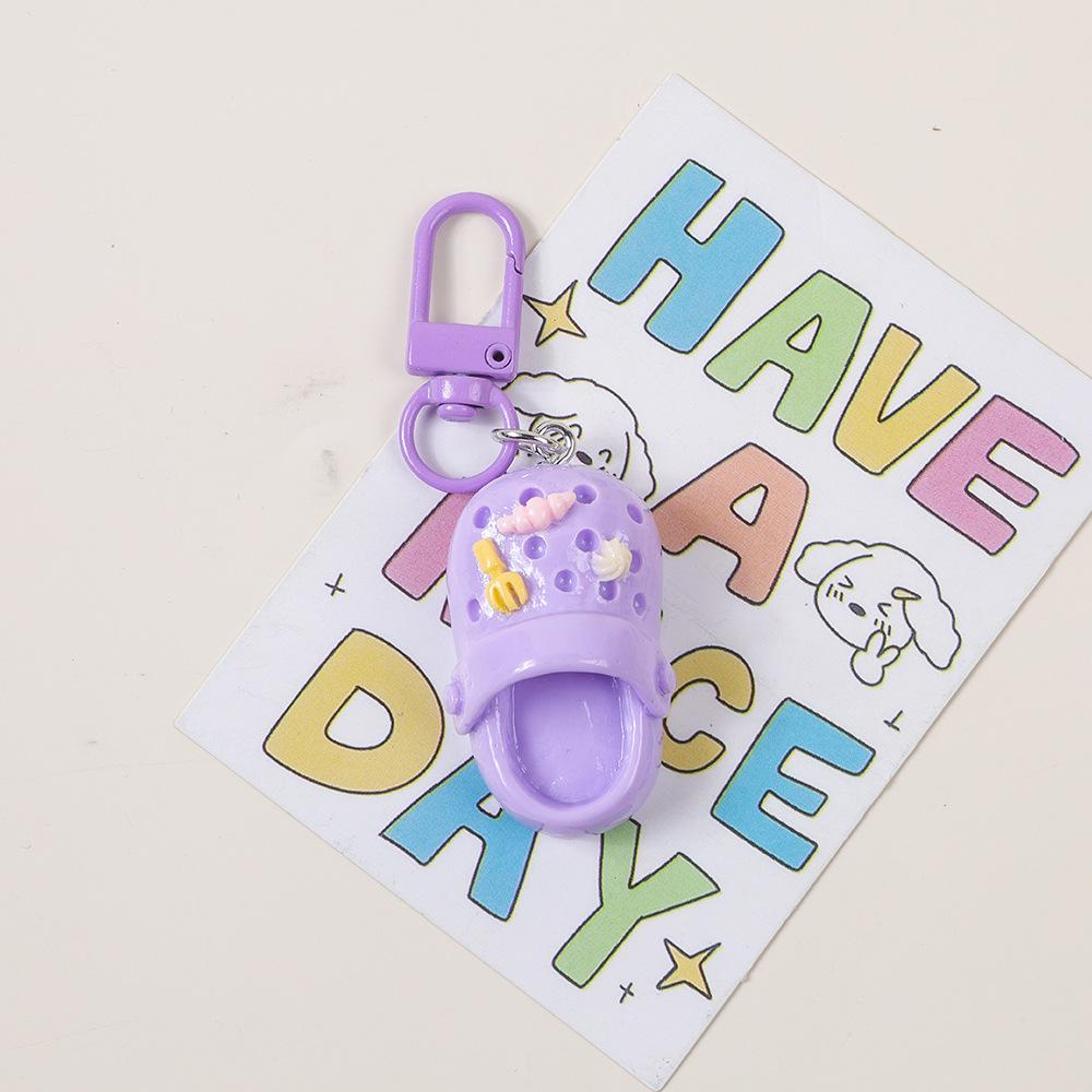 Colorful Girlish Heart Crocs Keychain Pendant - Cute Bestie Jewelry Charm DIY Accessories
