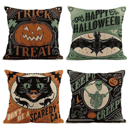 

4шт водонепроницаемые осенние наволочки для подушек на День благодарения декор праздничные наволочки с принтом B
