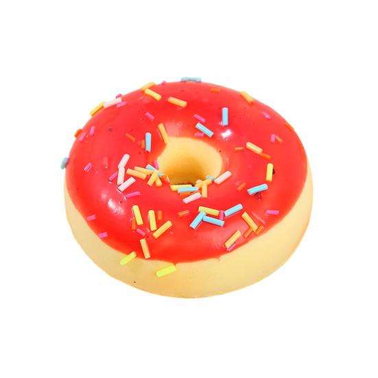Squeeze Toy Soft Slow Rebound Stress Relief Toy 7cm Realistic Donut Simulation for Kids Adults Desktop Decoration Baking Prop Photo Background
