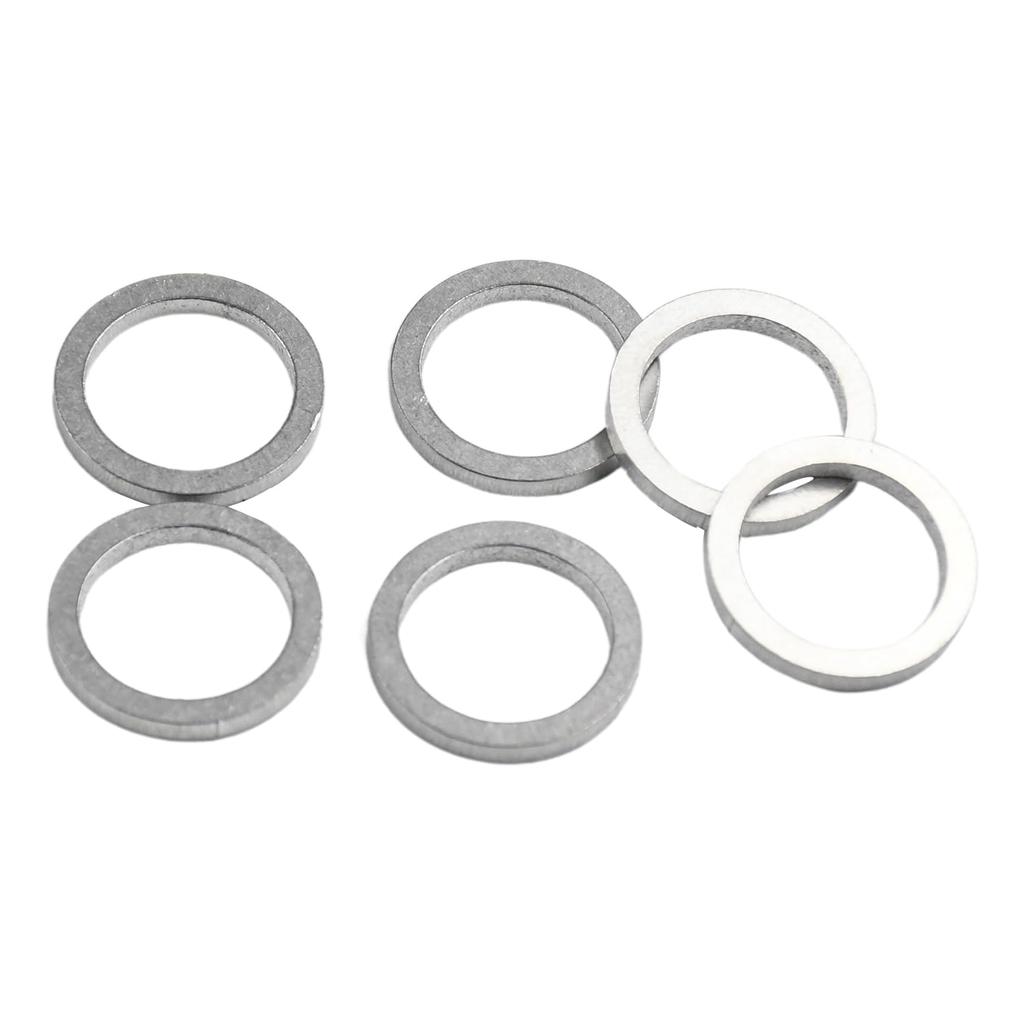 6PCS 90430-14M09-00 Oil Drain Plug Gasket, 90430-14228-00 Crush Washer Seal Ring Compatible with Yamaha Outboard F15 F20 F25 F30 F40 F50 F60 F70 F80