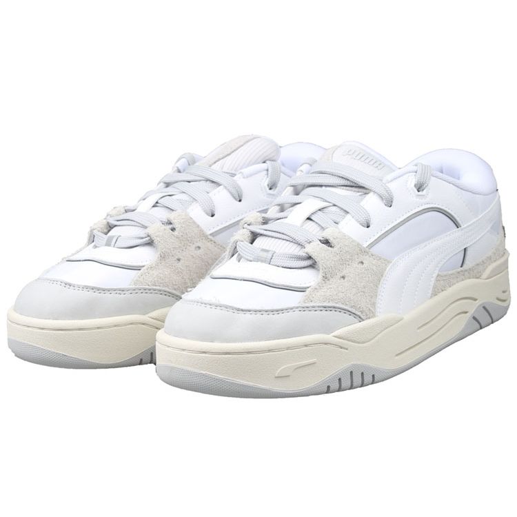 Puma 180 Leather Reflect Casual Low-Top Sneakers Unisex Sneakers White Gray 393288-01