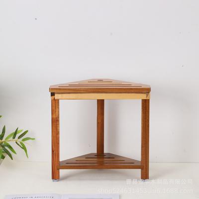 Tabouret de Salle de Bain en Bois Massif - Siège de Douche et Tabouret de Rasage Transfrontalier.