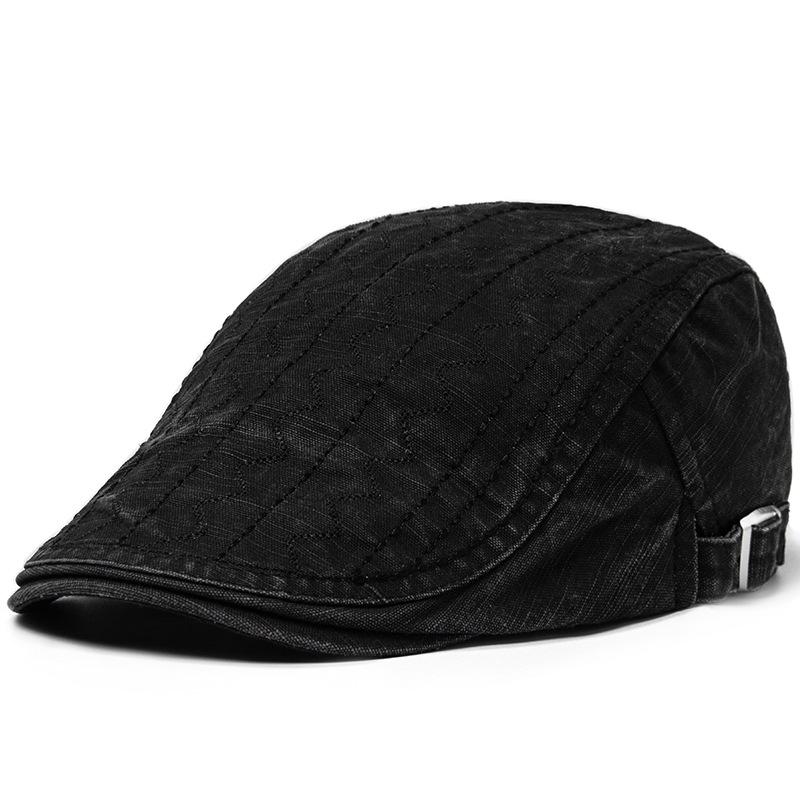 Spring, Summer and Autumn Beret Men's Casual Cotton Shade Cap Men's Forward Hat