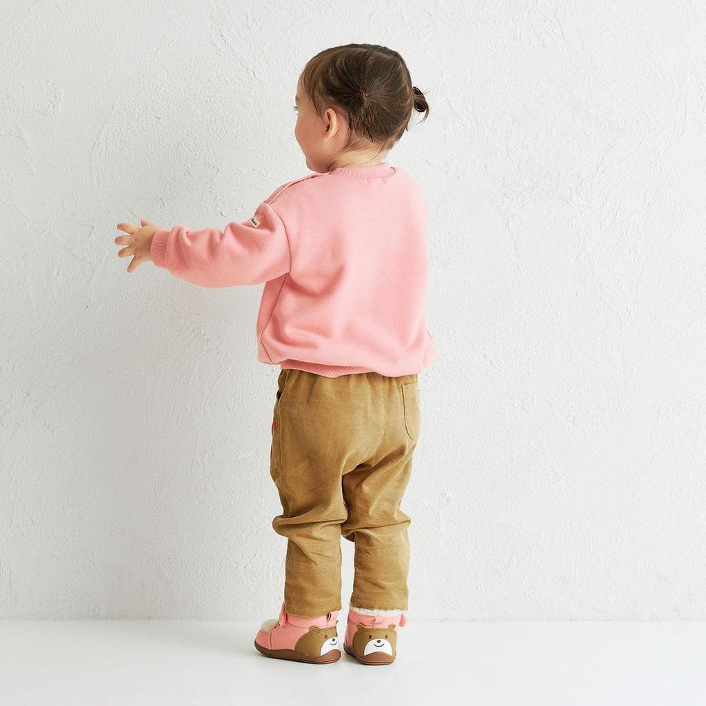 MIKIHOUSE HOT BISCUITS Sweatshirt for Boys and Salmon Product Girls, Pink, 100cm, Number 73-5602-689