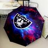 1PC Raiders Football Legacy Printed Umbrella Folding umbrella, automatic umbrella 8-Frame for Travel, camping Fan gifts Christmas Gifts