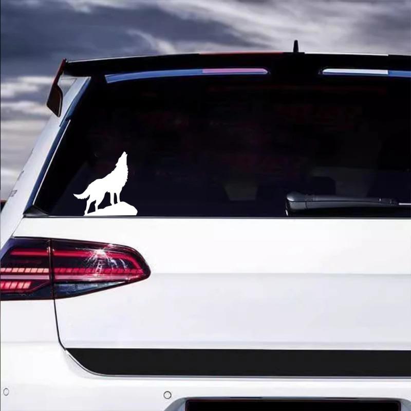 Adesivo per Auto Lupo che Ulula Decalcomanie Finestrino Personalizzato Creativo Fauna Selvatica Camion Moto Camper Laptop Grafiche in Vinile Accessori