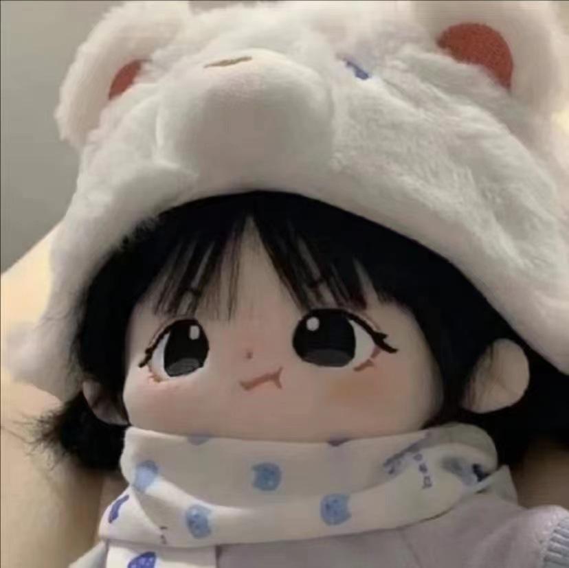 20cm Frizzy-Haired Cotton Doll Plush Toy - Changeable Clothes Gift for Girls