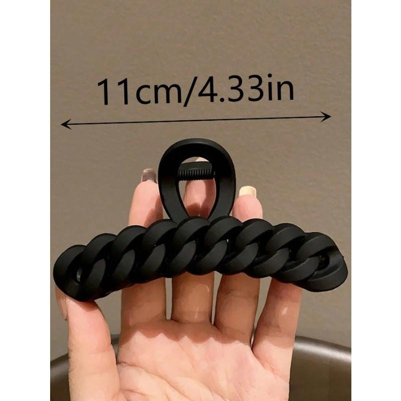 

1 шт. Женские черные, белые, хаки, коричневые легкие пластиковые заколки для волос большого размера, модные, элегантные, простые однотонные заколки-крабы, подходящие