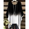 Camiseta Nueva de Verano Llimit para Mujer Elegante Vacaciones Gráfico Geométrico Simple Manga Corta Camiseta Moda Callejera Cuello Redondo Ropa de Mujer