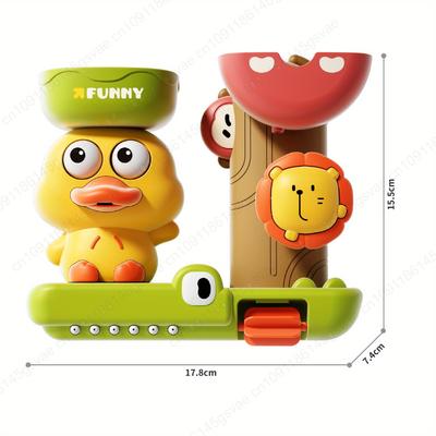 Children's Take A Shower Paddle Toys Cartoon Animals Duck Spin Water Spray Waterwheel Bath Toy Kids Delight Shower Toy Gift