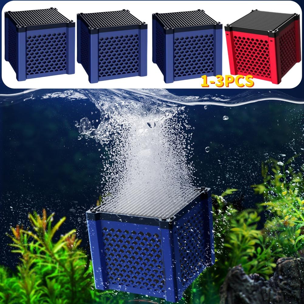 1-3pcs Magic Box Aquarium Water Purifier Cube Filter Honeycomb Structure Activated Charcoal Fish Tank Water Purifier for Fish Ta