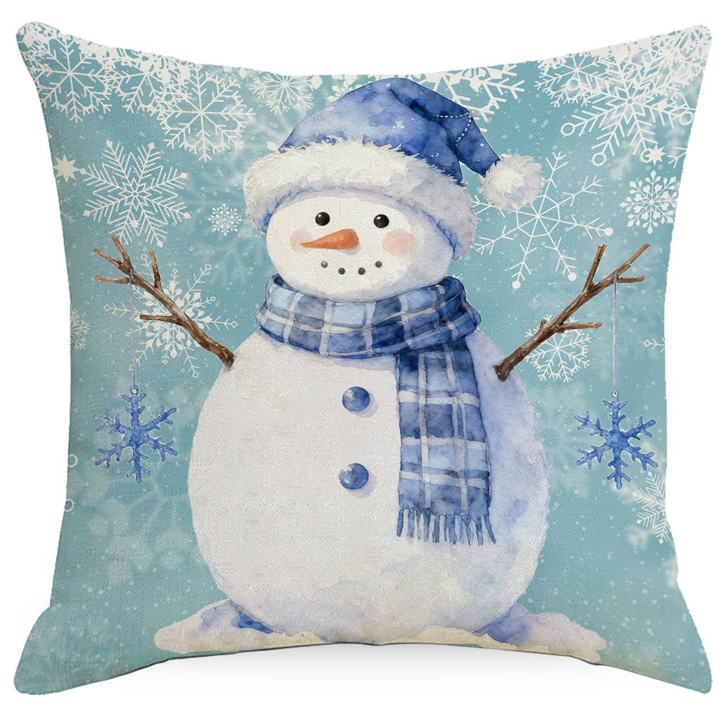 Christmas Embroidered Circle Yarn Pillow Sofa Pillow Cushion Decorative Pillow Cover Without Core