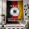 Custom Tapestry Wall Hanging, Germany National Football Team Personalized Name Text Home Wall Decor