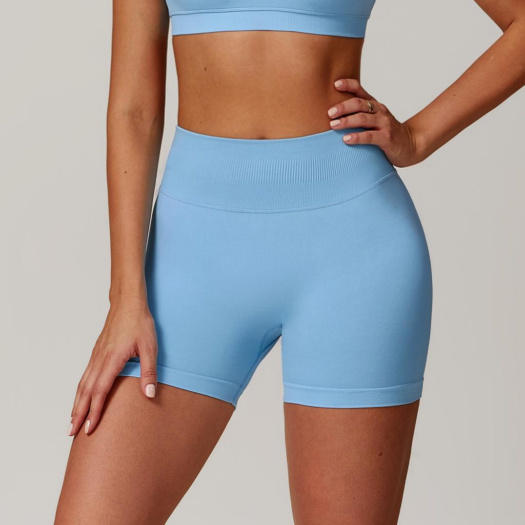 New Seamless High Waisted Yoga Shorts For Summer Women, Tight Fitting And Hip Lifting Sports, Running And Quick Drying Fitness Pants For Women