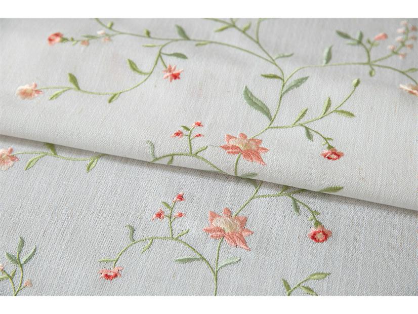 Cross-border Embroidered Plaid Floral Tassel Tablecloth for Coffee & Dining Tables