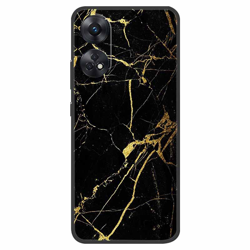 Case For Oppo Reno 8T Cover Black Silicone Soft Phone Back Cases for Oppo Reno8 T 4G Fundas Reno8T CPH2481 6.43" Lovely Fundas