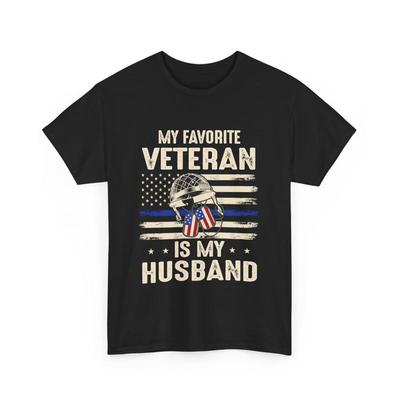 My Favorite Veteran Is Husband T Shirt Patriotic