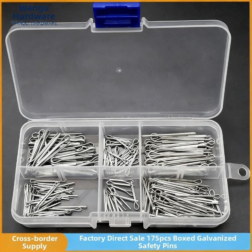 

175PCS Cotter Pin Set 5 Sizes 35PCS Each Split Pin Hairpin Clip Fastener Fitting Assortment Kit Tools Part Replacement