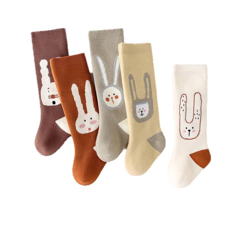 2025 Winter Cartoon Animal Thigh-High Terry Cloth Socks for Baby Girls