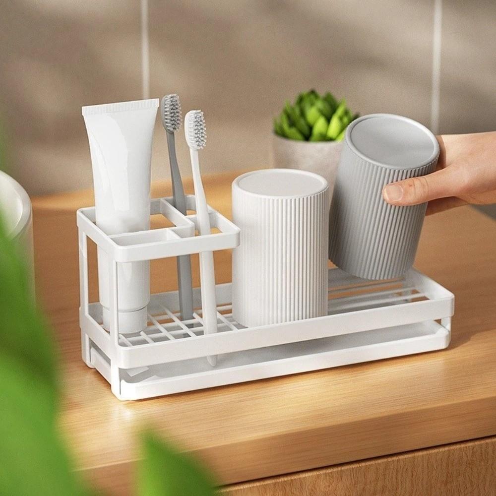 Multifunctional Toothbrush Holder Rust-Resistant Toothpaste Holder New Bathroom Organizer  Bathroom