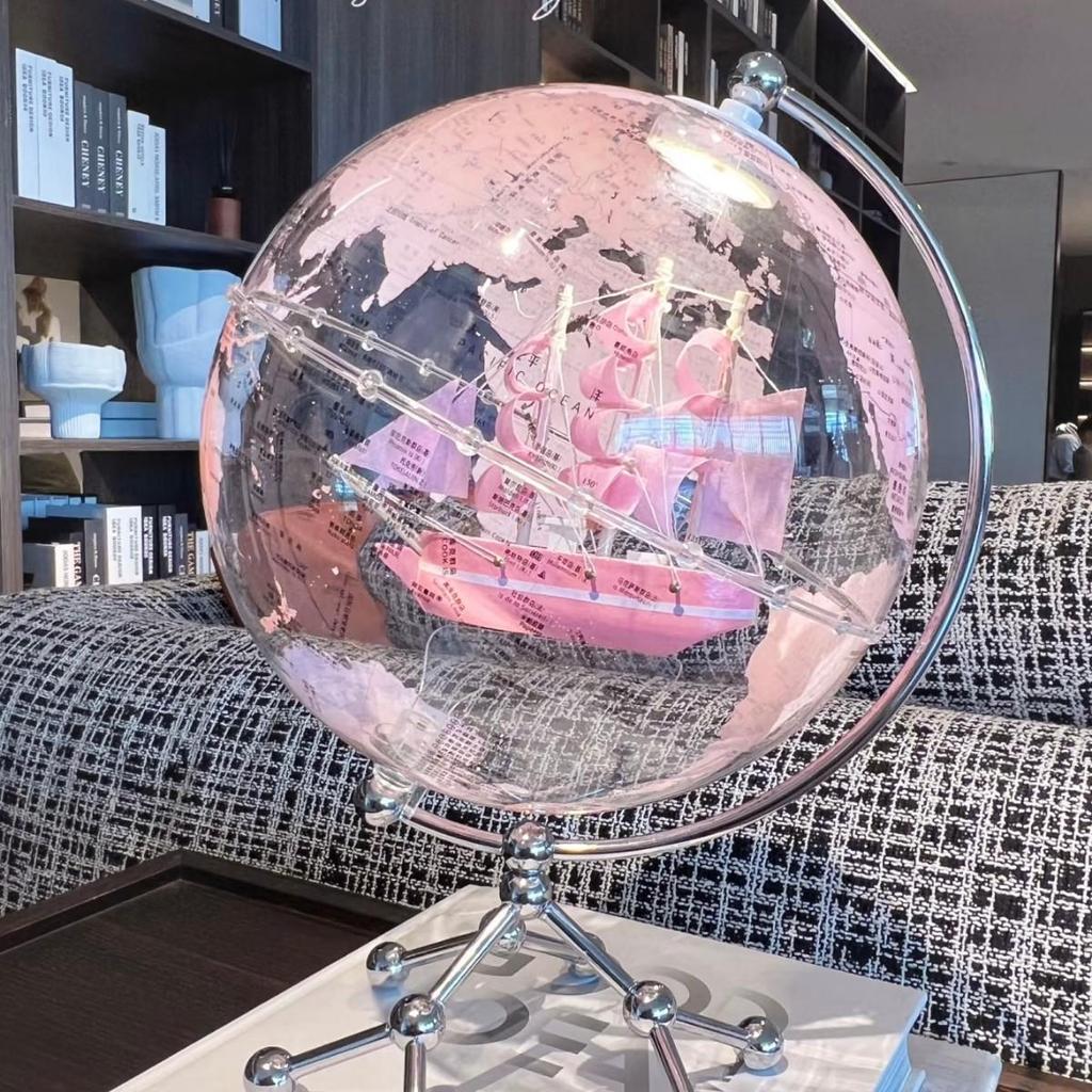 Illuminated Luxury Globe Ornament for Living Room, TV Cabinet, Office, or Study Decor