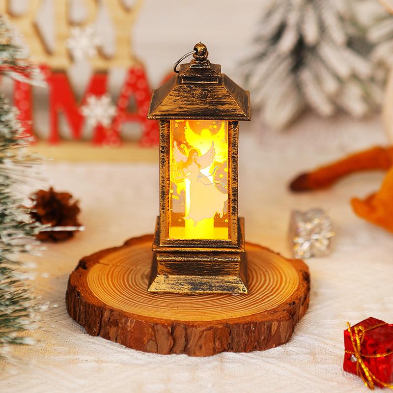 Santa Claus Christmas Lantern Candle Holder Night Light