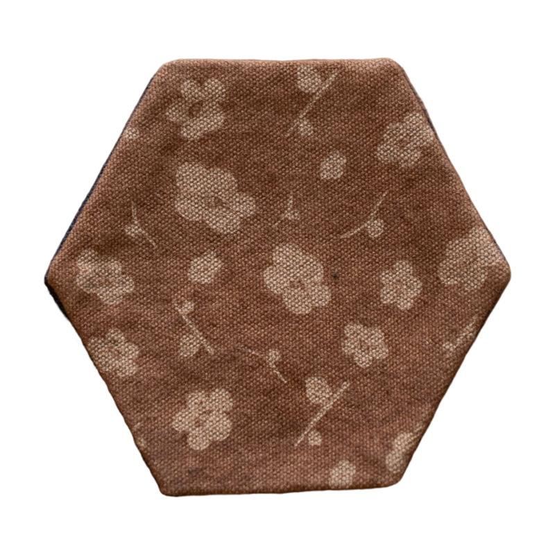 Nowa chińska podkładka w kształcie spalonego kwiatu w stylu retro, taca na herbatę, podkładka pod filiżankę, izolacyjna podkładka z tkaniny do użytku domowego, akcesoria do zestawu do herbaty