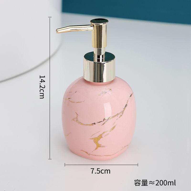Exquisite ceramic press bottle lotion hand sanitizer separate bottle Luxury hotel shower gel shampoo separate empty bottle