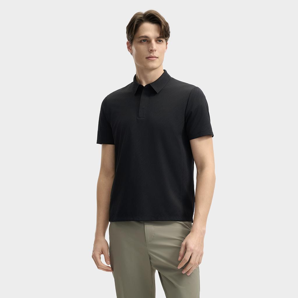 New FILA Polo Shirt Men's Jet Black F11M522116F-BK