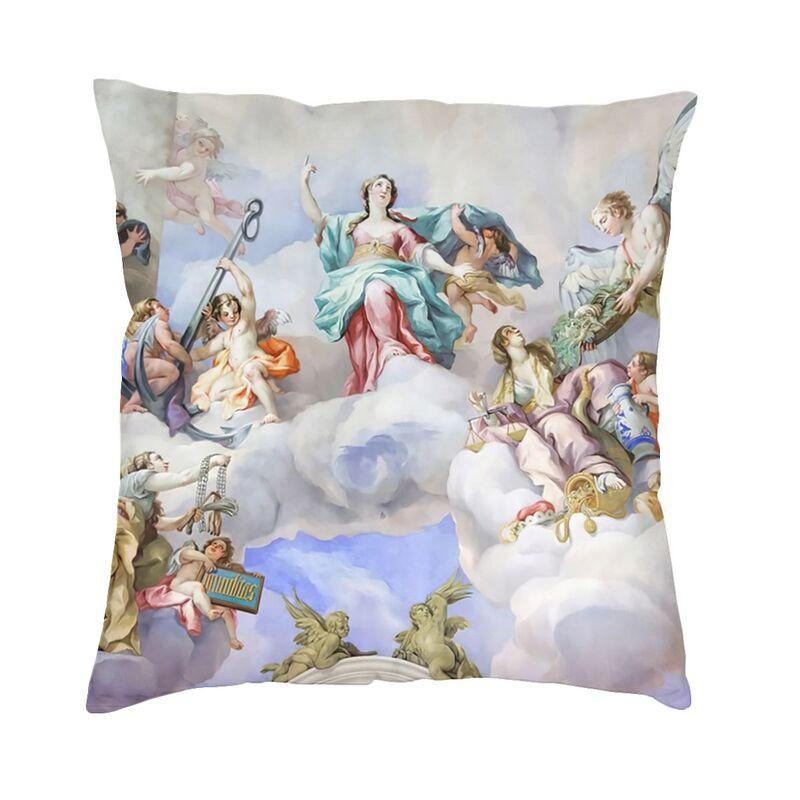 Hot Pink And Gold Baroque Floral Pattern Cushion Cover Sofa Home Decor Square Throw Pillow Case 45x45cm