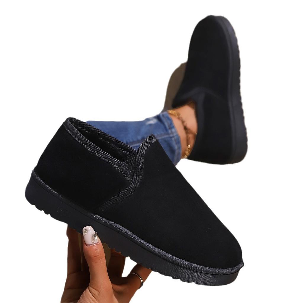 Herbst und Winter neue Schneestiefel Damen Martin kurze Stiefel große Größe Baumwollschuhe Student warme Samtschuhe