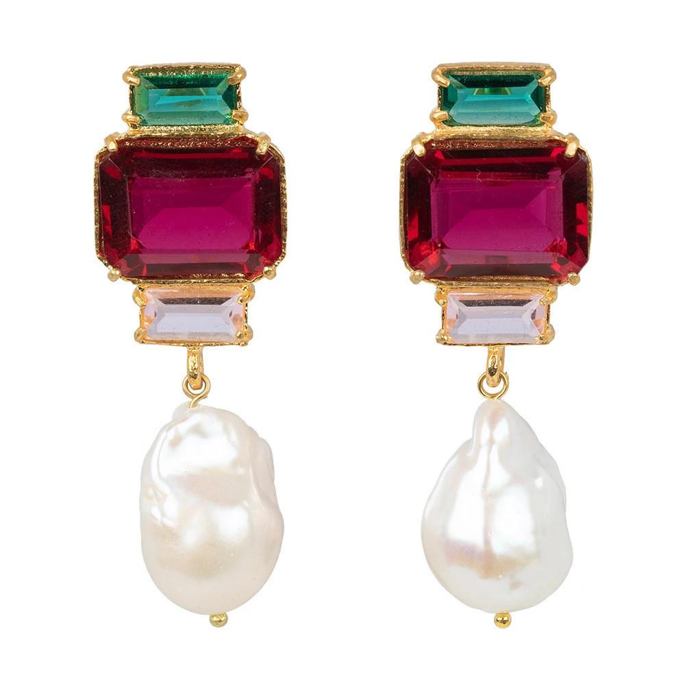 Trendy Fashion European Square Geometric Alloy Earrings Chic Simple Design