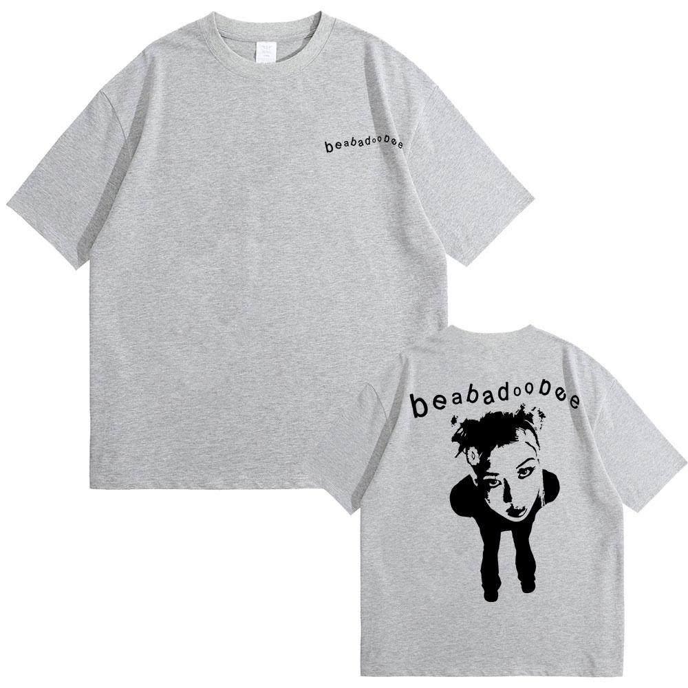 Singer Beabadoobee Double Sided Print Tshirt Men Women Fashion Casual Oversized T-shirts Streetwear Male Cotton T Shirt Fan Gift