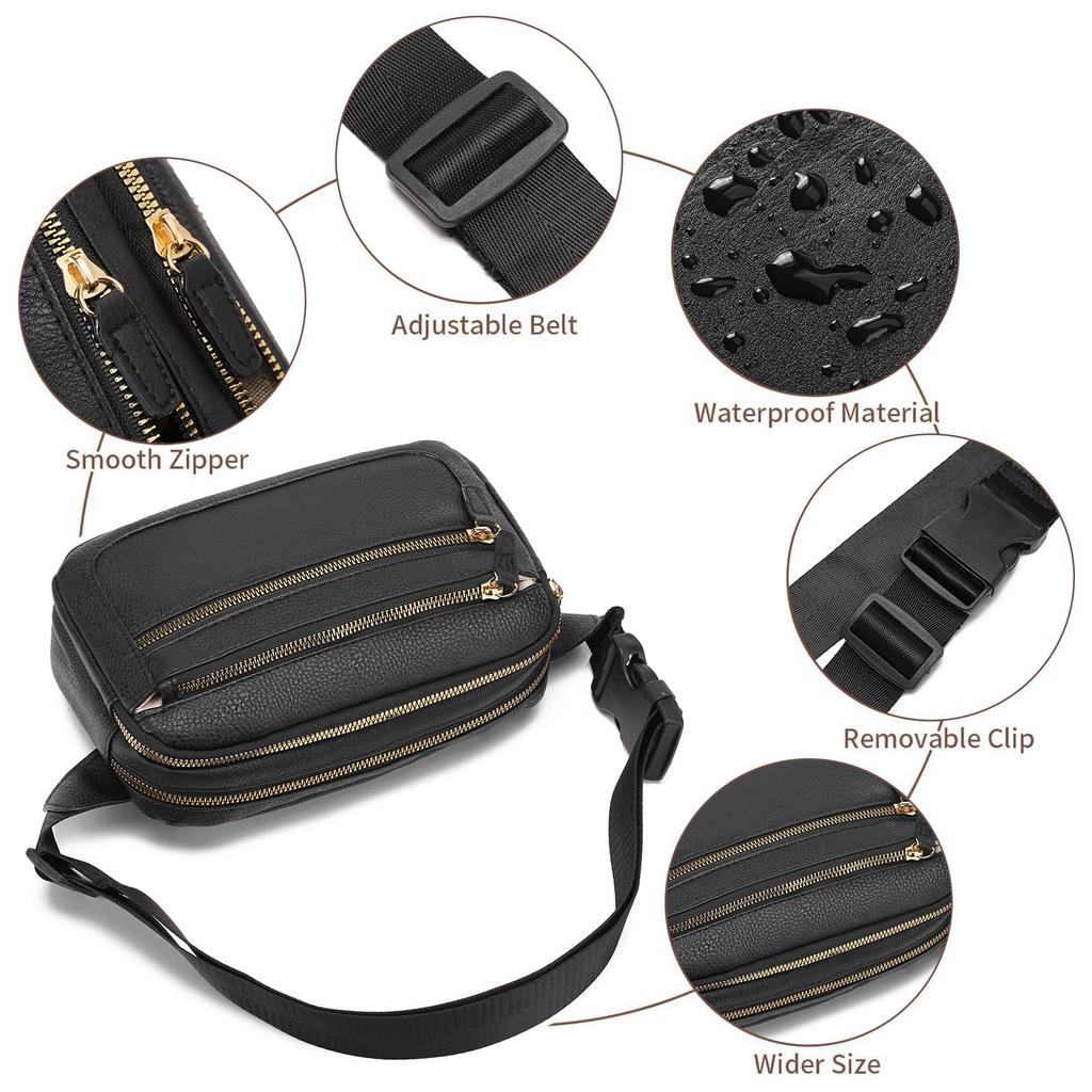 SENDEFN Lightweight Waist Bag for Men and Large for Outdoor and Work Women, Capacity, Waterproof, Unisex, Activities, Fishing, Walking,