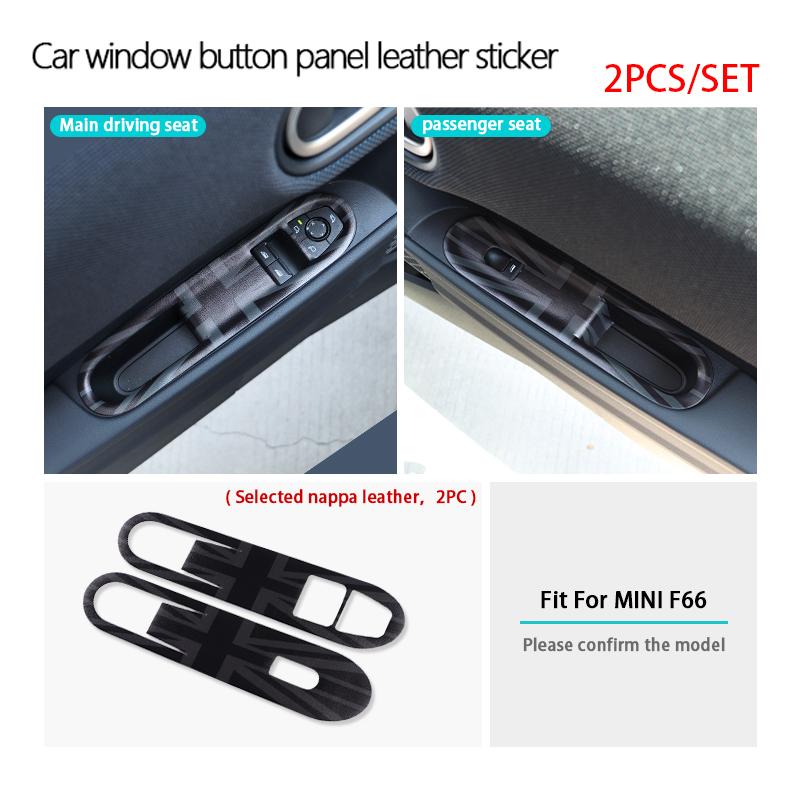 Night Jack For Mini F66 Car Interior Stickers For Mini Handrail Sticker Seat Button Door Handle Sticker Car Accessories Set