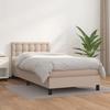 3141106 vidaXL Divan Bed with Mattress Cappuccino 90x200 Cm