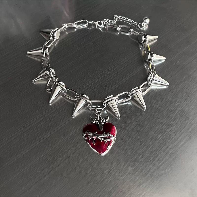 Vintage Y2K Halskette für Damen Mode Samt Schmetterling Quaste Kristall Kragen Halskette Gothische Ketten