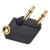 Dual 3.5mm Male to 3.5mm Adapter Female AUX Audio Adapter Airplane Travel Earphone Golden Plated Converter
