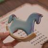 Ceramic Rocking Horse Cute Tea Pet Funny Desk Decor Home Office Bookshelf Figurine Creative Housewarming Gift
